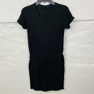 32 cool Black Mini stretch short sleeve casual pocket Dress size small